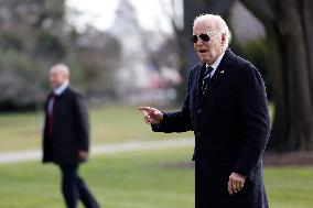 President Biden Arrives at the White House in Washington
