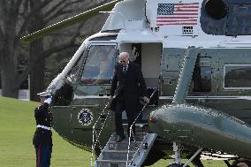 President Biden Hold A White House Arriving