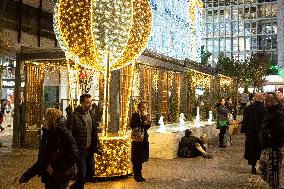 Christmas Atmosphere In Athens