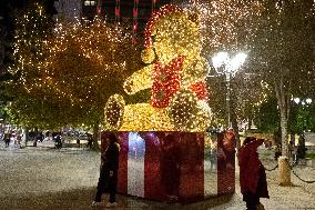 Christmas Atmosphere In Athens