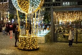 Christmas Atmosphere In Athens