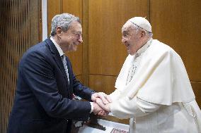 Pope Francis Receives Mario Draghi - Vatican