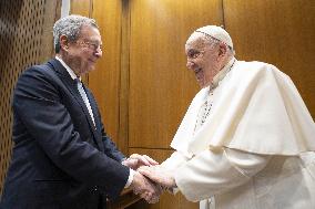 Pope Francis Receives Mario Draghi - Vatican
