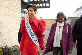 New Elected Miss France Eve Gilles Going Back In Her Hometown Village - Quaedypre