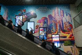 Disney Zootopia Themed Publicity Installation in the subway in Shanghai