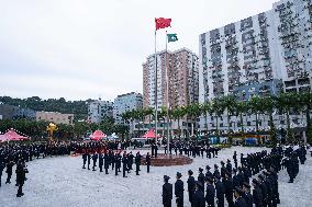 CHINA-MACAO-RETURN TO MOTHERLAND-24TH ANNIVERSARY-FLAG-RAISING CEREMONY (CN)