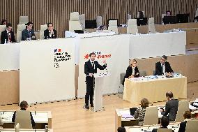 Clement Beaune and Valerie Pecresse at the Ile-de-France Regional Council Meeting