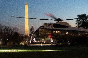 President Joe Biden returns to The White House