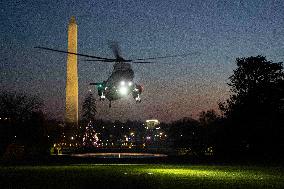 President Joe Biden returns to The White House