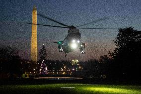 President Joe Biden returns to The White House