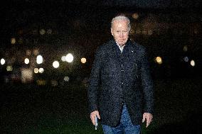 President Joe Biden returns to The White House