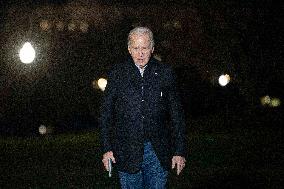 President Joe Biden returns to The White House