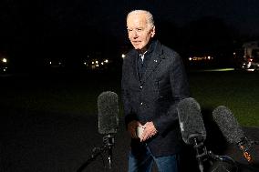 President Joe Biden returns to The White House