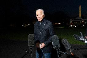 President Joe Biden returns to The White House