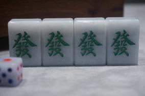 Jade Mahjong At An Auction Preview in Hangzhou