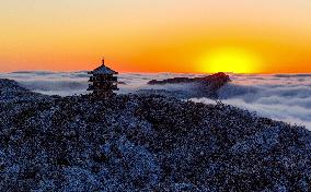 Jinfo Mountain Snow Scenery in Chongqing