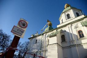 Domes of Saint Sophia Cathedral in Kyiv