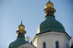 Domes of Saint Sophia Cathedral in Kyiv