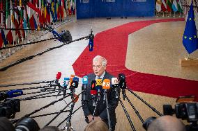 Josep Borrell At The European Council Summit In Brusselst