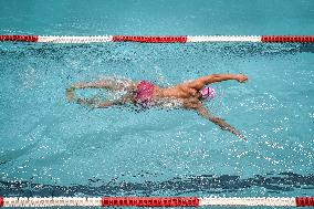 Florent Manaudou Visits Pontoise Swimming Pool - Paris