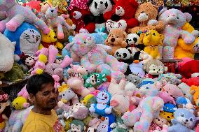 Preparation For Christmas Celebration In India.