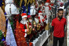 Preparation For Christmas Celebration In India.