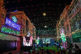 Preparation For Christmas Celebration In India.