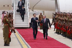 King Abdullah II Welcomes President Macron - Jordan