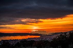 CROATIA-KASTEL LUKSIC-SUNSET