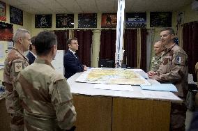 Macron Visits French Air base - Jordan