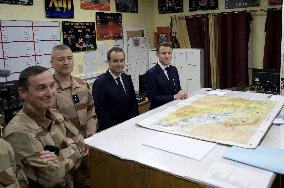 Macron Visits French Air base - Jordan