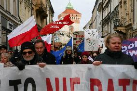 7th Antifascist March In Krakow