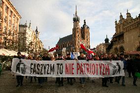 7th Antifascist March In Krakow