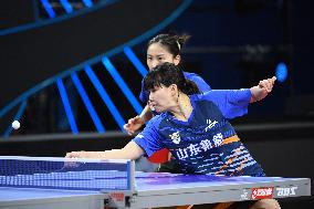 (SP)CHINA-SHENZHEN-TABLE TENNIS-CTTSL-WOMEN'S TEAM SEMIFINAL-SHANDONG LUNENG VS SHANGHAI LONGTENG (CN)