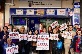 Christmas Lottery Winners Celebrate - Spain