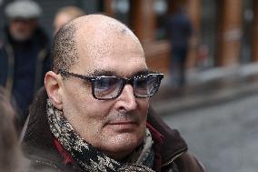 Laeticia Hallyday Unveil A Plaque In Tribute To Johnny Hallyday - Paris