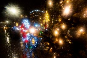 Warsaw Soviet Era Christmas Lighting