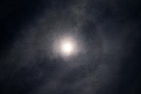 Lunar Halo Appears In Colombo