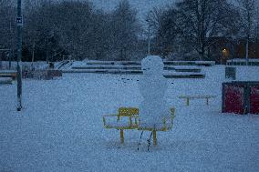 Snowfall In Linköping, Sweden