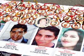 Families of Mexico’s disappeared Protest outside the National Palace