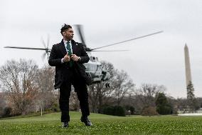 President Joe Biden departs the White House