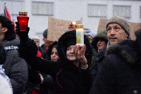 Pro Palestinian Candle Light Vigil For Victims From Gaza In Cologne
