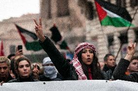 Demonstration For 'Solidarity With Palestine'