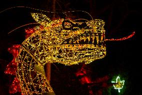 Botanical Garden Lights Up With Illuminated Animals For Christmas