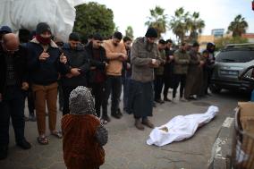 MIDEAST-GAZA-DEIR EL-BALAH-MOURNING