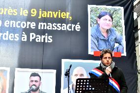 Rally In Tribute To The Three Kurdish Victims Killed A Year Ago - Paris