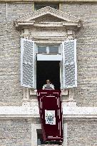 Pope Francis Leads The Angelus Prayer - Vatican