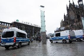 High Security At Cologne Cathedral As Warning Of Alleged Terror Attack Planned For New Yar Eve