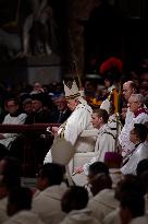 Pope Francis Celebrates Christmas Night Mass 2023 At Vatican