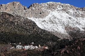 ALGERIA-BOUIRA-SNOW SCENERY